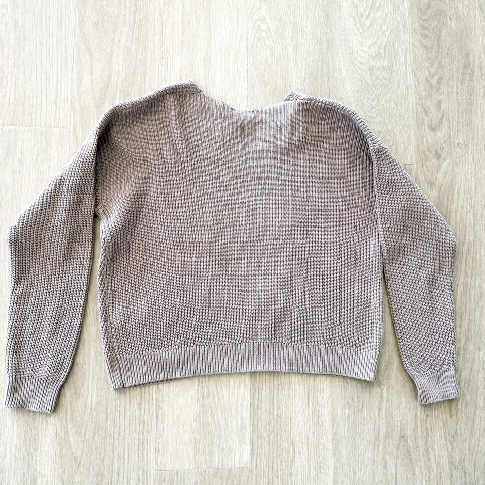 1.State Diagonal Rib V-Neck Sweater S - Picture 6 of 6